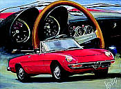 Alfa Romeo Spider automotive art print by Hessel Bes