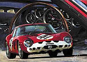 The Red Dream - Ferrari 250 GTO motorsport art print by Hessel Bes