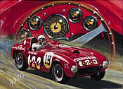 Ferrari 375 plus Carrera Panamericana Mexico motorsport art print by Hessel Bes