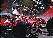 The Red Dream - Schumacher 2003 Ferrari F1 motorsport art print by Hessel Bes