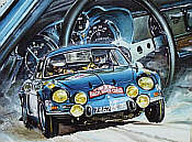 Renault Alpine A110 motorsport art print by Hessel Bes