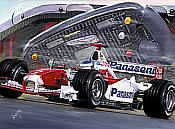 Toyota TF103 Oliver Panis F1 motorsport art print by Hessel Bes
