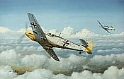 Achtung Indianer Rechts, Me-109 art print by Iain Wyllie
