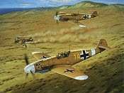 Hans Joachim Marseille Bf 109F 2Z trop - Aviation art by Jerry Crandall