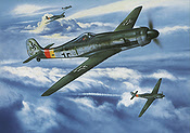 JG 301 Staff Flight Ta-152 aviation art print by Jerry Crandall