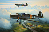 RLM Buecker 181 Bestmann aviation art print by Mark Postlethwaite