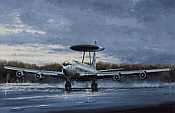 Boeing E-3A Sentry AWACS aviation art print by Michael Rondot