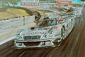 Silver Stars, Mercedes CLK Laguna Seca motorsport art print by Nicholas Watts