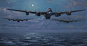Enemy Coast Ahead, Avro Lancaster aviation art print by Philip E West