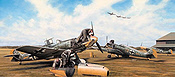 Fine Tuning, Messerschmitt Bf 109 of JG52 aviation art by Richard Taylor