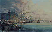 Flying Cloud - American Clipper at Hong Kong 1860 - Maritime art by Robert Taylor