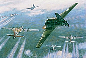 Wie ein Floh, Me-163 und B-17 Luftfahrt Kunstdruck von Ronald Wong